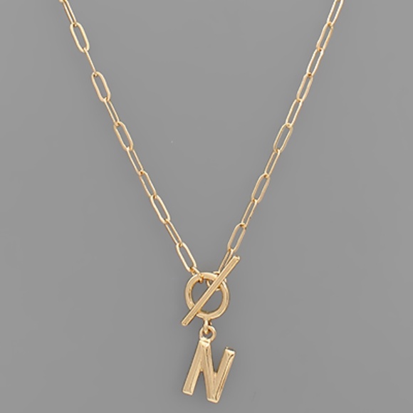 Inital Toggle Necklace - Picture 12 of 16